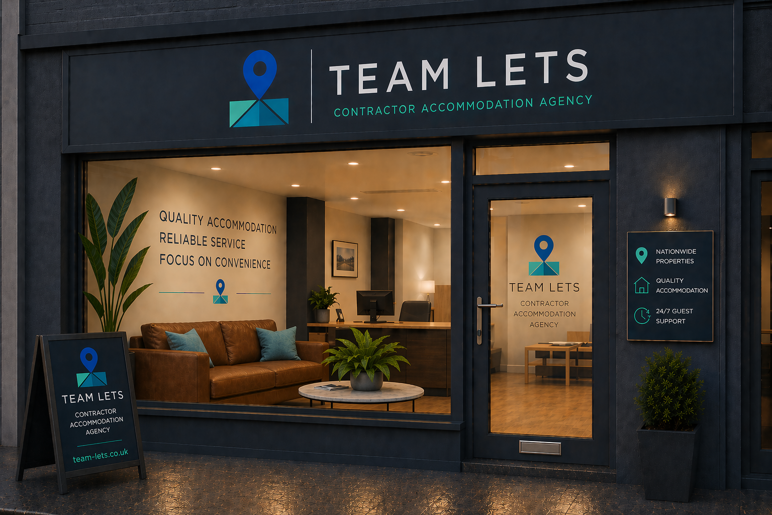 Team Lets physical showroom storefront